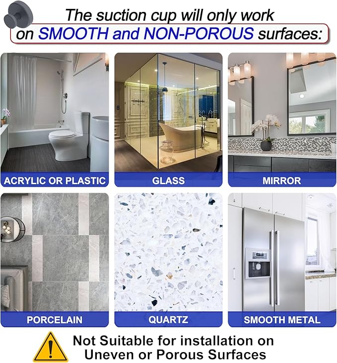 Suction Cup Hooks for Shower, Removable Towel Hooks for Bathroom Window Glass - Image 5