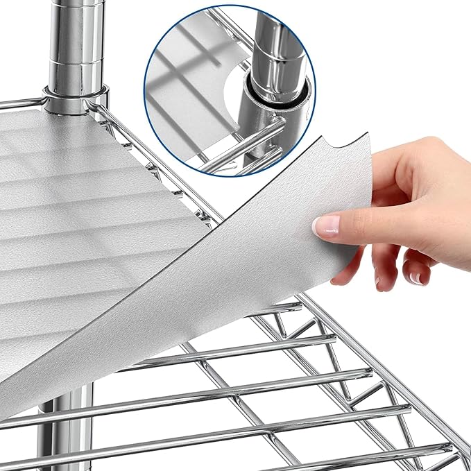 Shelf Liners for Wire Shelf System: Set of 5 in Clear: 12 x 22 inch: Plastic by Sterling+Shelf+Liners