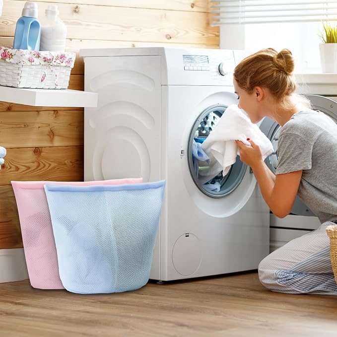 2 Pcs laundry bag with handles mesh laundry bags washing machine laundry totes - Image 7