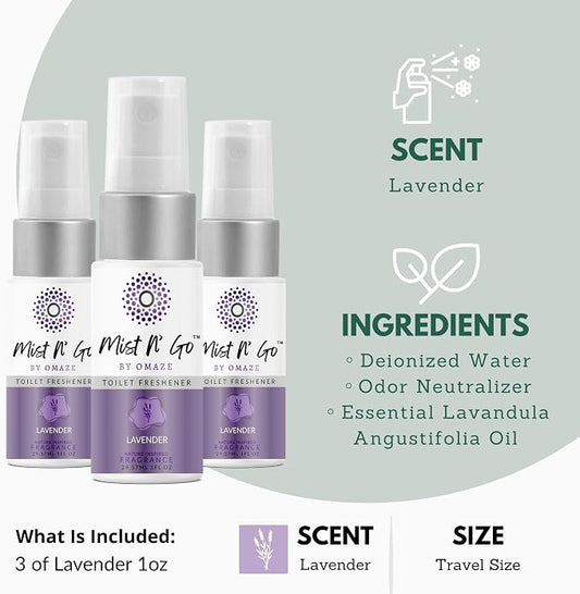 Mist N’ Go by Omaze Travel Bathroom Spray - Image 2