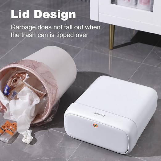 JOYBOS Bathroom Trash Can with Lid, 3 Gallon Small Garbage Can with Press Top - Image 3