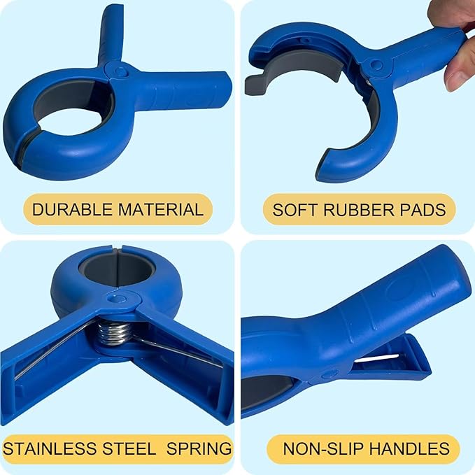 Jumbo Size Beach Towel Clips 8 Pcs, Storage Bag Included, Towel Clamps - Image 5