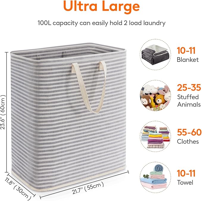 Lifewit Laundry Hamper Large Collapsible Laundry Basket, Freestanding - Image 3