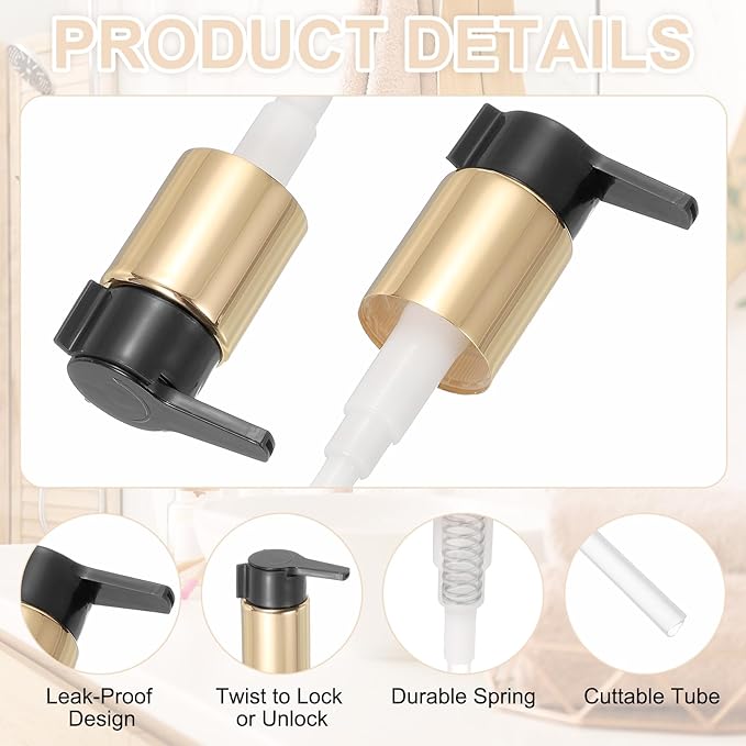 uxcell 2 Pcs Soap Dispenser Pump Heads, Hand Soap Dispensers Top Pumps - Image 3