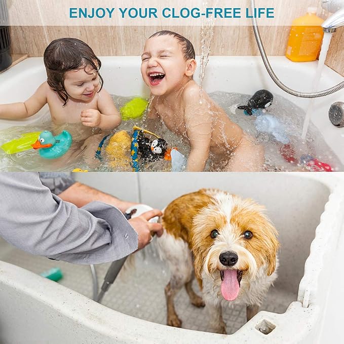 MFTEK Drain Hair Catcher Tub Drain Protector, Stainless Steel Bathtub Shower - Image 7