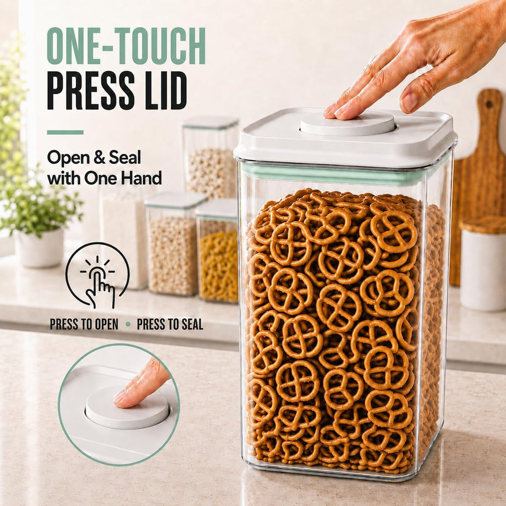 3-Piece Airtight Food Storage Containers, 4.2 & 2.8 Qt Set