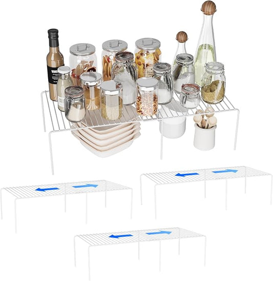 Expandable Storage Shelf, Pantry Organizers and Storage, Adjustable Rustproof by DPZM