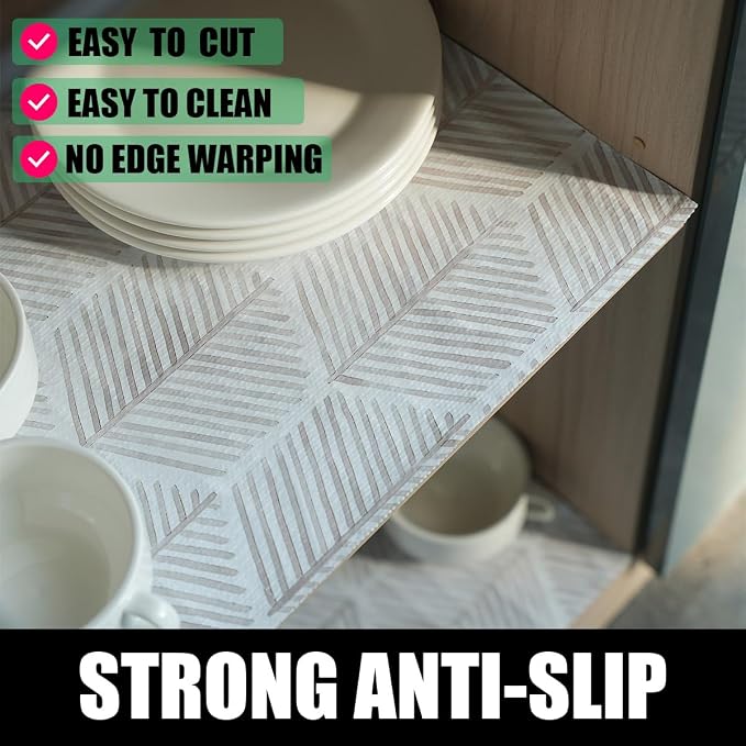 Shelf Liners for Kitchen Cabinets, Non-Adhesive and Strong Non-Slip Waterproof - Image 2