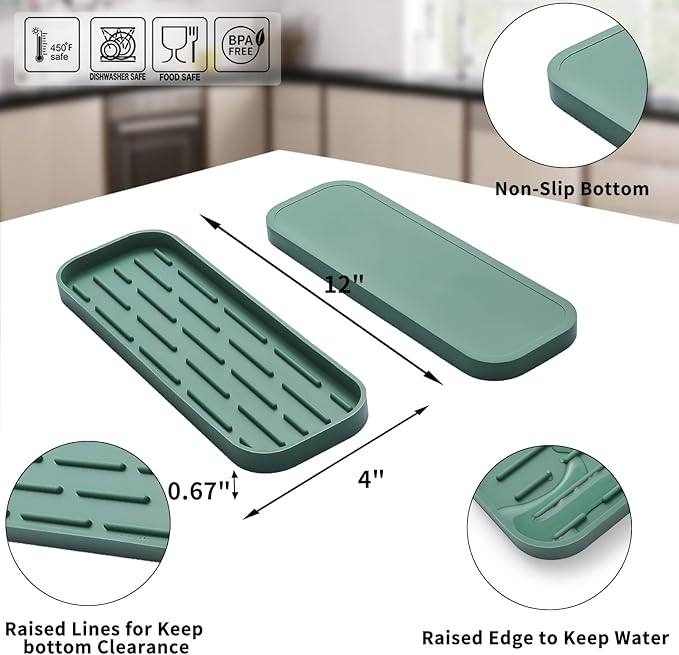 Silicone Kitchen Sink Organizer Tray - Image 2