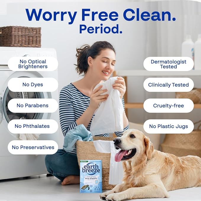 Earth Breeze Laundry Detergent Sheets Fresh Scent - Image 7