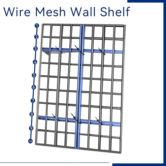 2-Pack Garage Wall Shelving, 2x6ft Walls Shelf Storage Rack, Sturdy Walls - Image 8