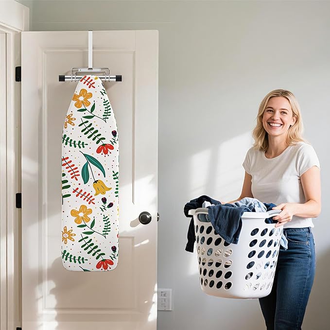 Over The Door & Wall Mount Ironing Board Hanger - Image 2
