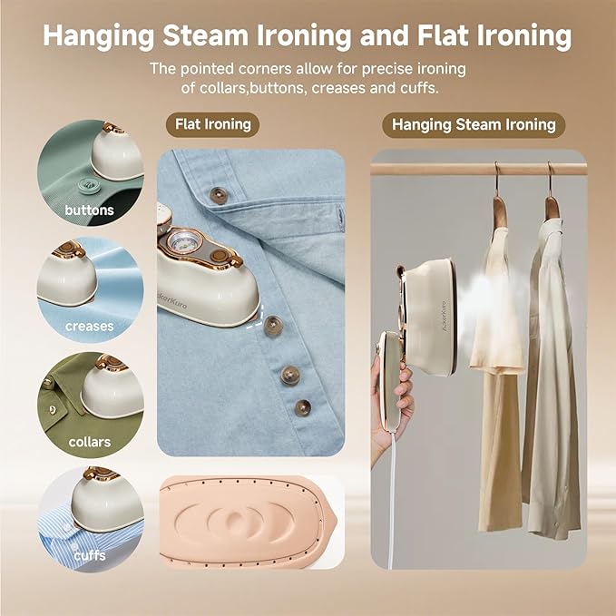Travel Steamer for Clothes, 1200W Portable Handheld Mini Garment Steamers - Image 5
