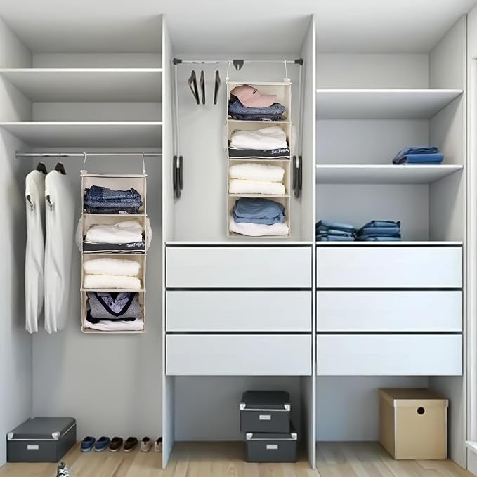 MAX Houser 4 Tier Shelf Hanging Closet Organizer, Closet Hanging Shelf - Image 6