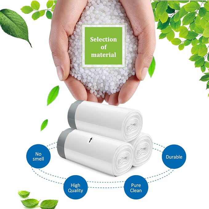 4 Gallon 320 Counts Strong Drawstring Trash Bags Garbage Bags by Teivio - Image 6