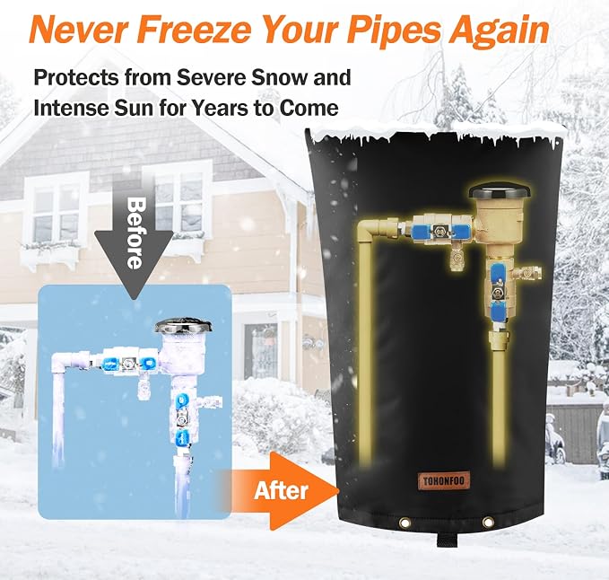 Backflow Preventer Pipe Insulation Cover - Image 3