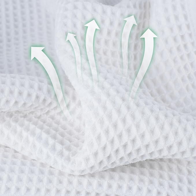 Microfiber Waffle Face Towels, 2 Pieces, Fast Drying, Lint Free - Image 2