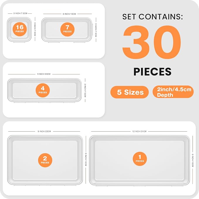 A-LuGei 【Military Grade】 Drawer Organizer, 【】 Clear Makeup organizer - Image 5