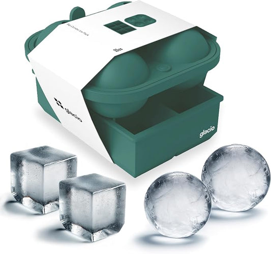 glacio Ball Ice Cube Tray and Big Ice Cube Molds by glacio