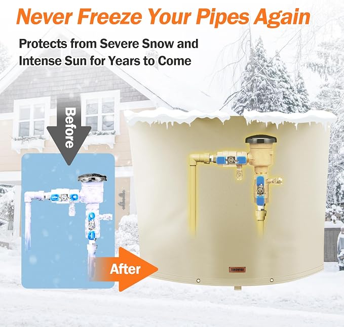 TOHONFOO Backflow Preventer Pipe Insulation Cover - Image 3