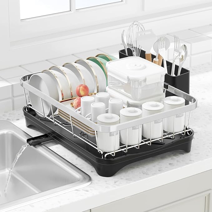 Dish Drying Rack 304 Stainless Steel Dish Rack by HOMEBOSILY