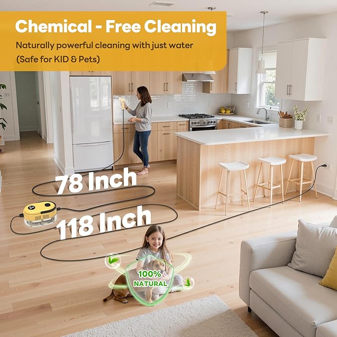 Handheld Steam Cleaner, 10s Fast Handheld Heating Steamer - Image 5