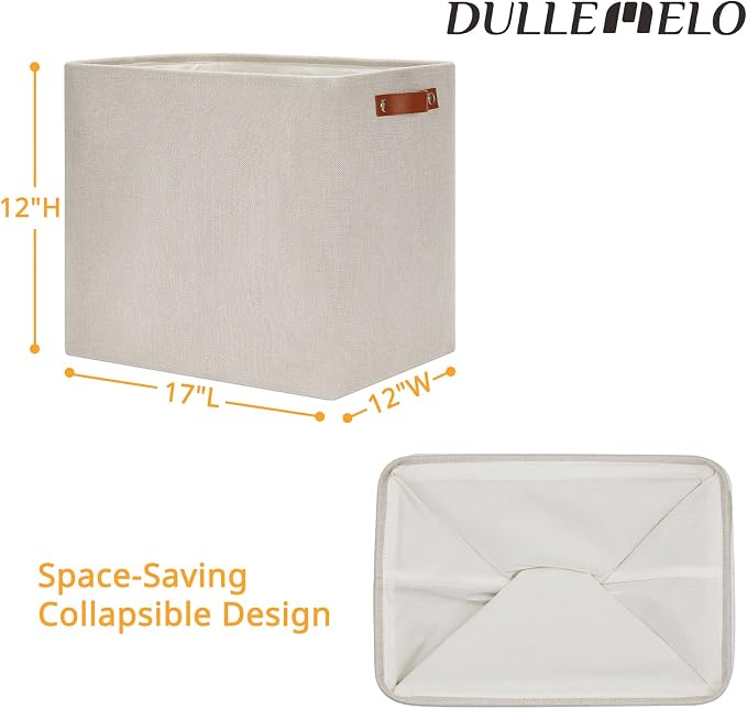 DULLEMELO Fabric Storage Basket, Large Storage Bin - Image 2