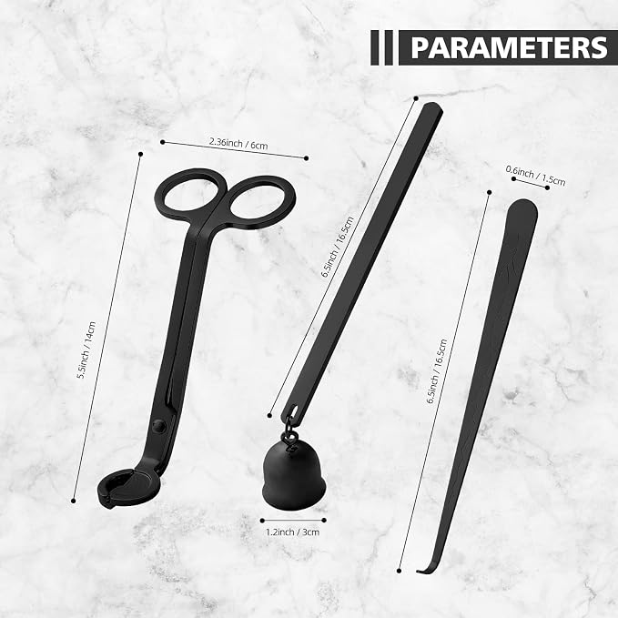 PATOISE 3 in 1 Candle Accessory Set, Candle Wick Trimmer Cutter, Candle Snuffer - Image 6