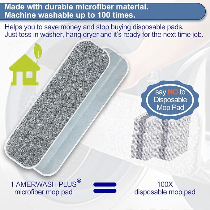 Microfiber Mop Replacement Pads 18 Inch Compatible - Image 6