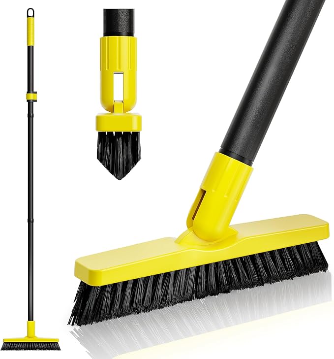 Grout Brush with Long Adjustable Handle by byedusty