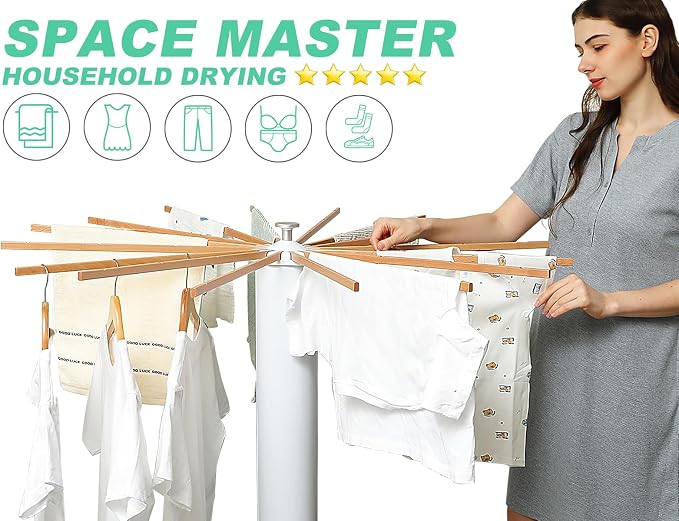 Cylinder Tripod Clothes Drying Rack - Image 2