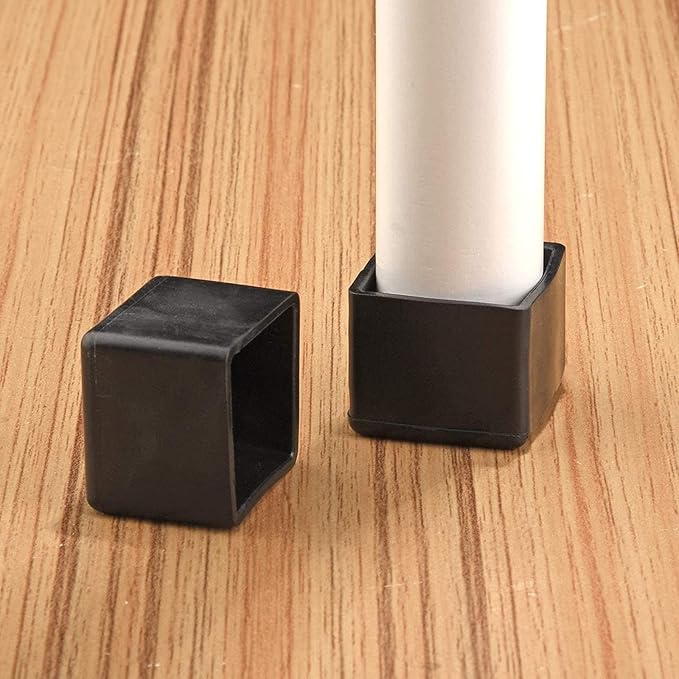 Still Awake 16 Pcs Black Square Anti-Slip Rubber Leg Tips Chair Leg Caps - Image 9