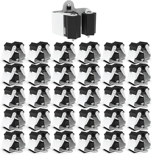3-H Broom Hanger, Mop Holder Wall Mount 30 Pack, Broom Holder Wall Mount by 3-H