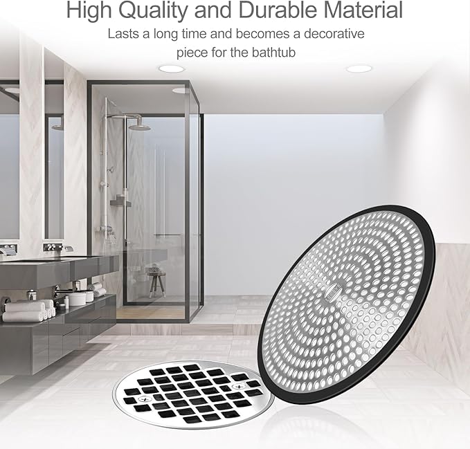 LEKEYE Shower Drain Hair Catcher | Strainer | Shower Stall Drain Cover | - Image 6