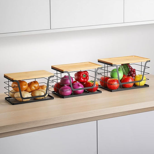 ALOCEO 3 Pack Stackable Storage Bins - Image 2