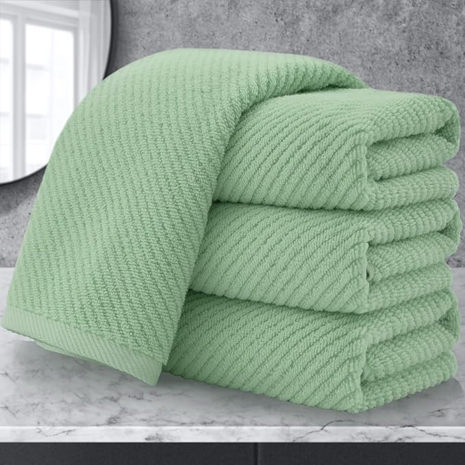 VOOVA & MOVAS Hand Towels for Bathroom Set of 4, Large 18" x 28", 100% Cotton | by VOOVAMOVAS