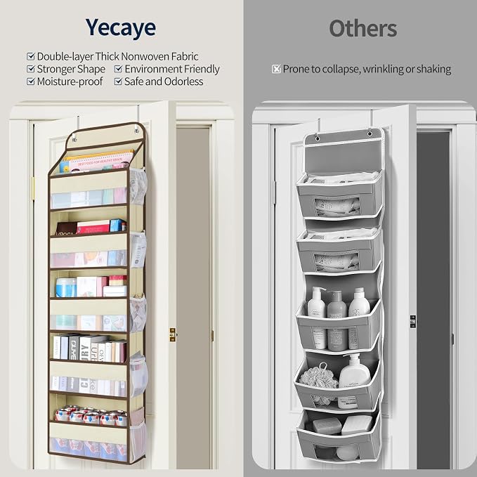 Yecaye Over The Door Organizer Storage, 5-Tier Heavy Duty Door Organizers - Image 7