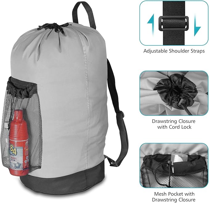 Dalykate Backpack Laundry Bag, Laundry Backpack - Image 3