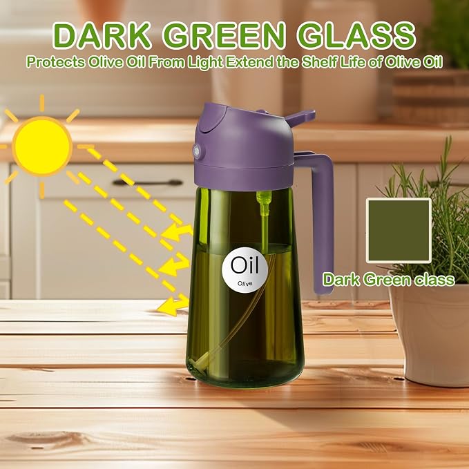 YARRAMATE 2Pcs 16oz/470ml Dark Green Oil Sprayer - Image 2