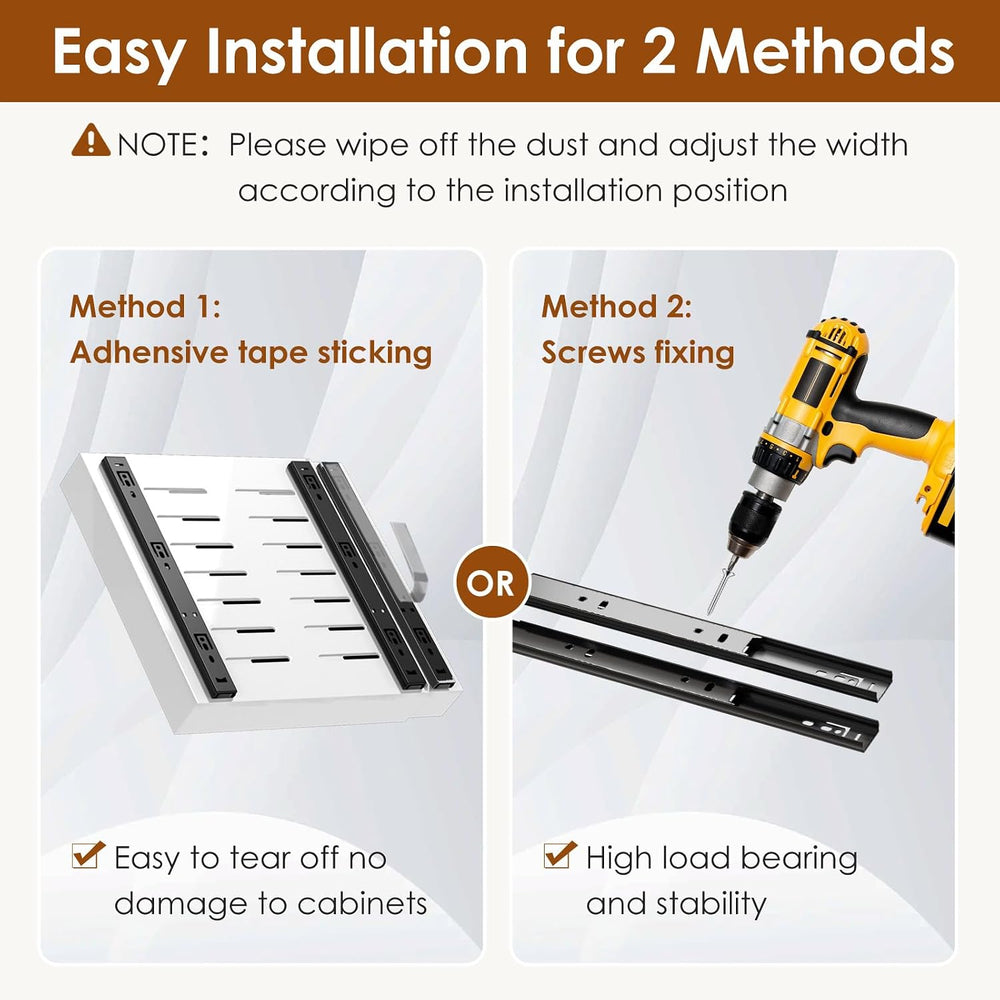 2 Pack Expandable Pull Out Cabinet Organizer 21" Deep, Adjustable Width ...