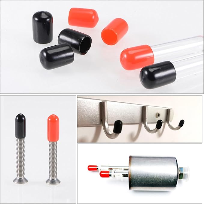 uxcell 20pcs Rubber End Caps 37mm ID Vinyl Round Tube Bolt Cap Cover Thread - Image 5