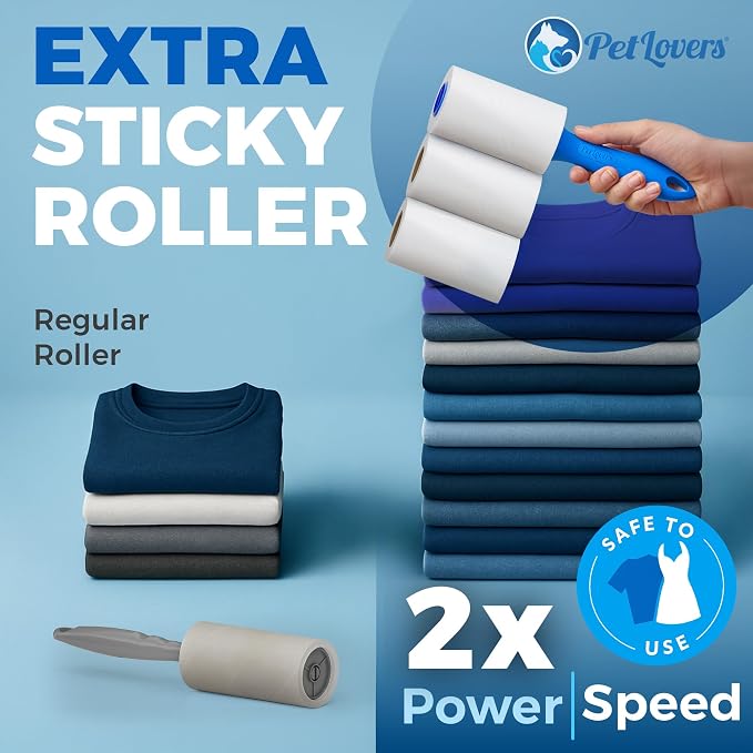 PetLovers Extra Sticky Lint Roller Ultimate Value Set 400 Sheets - Image 3