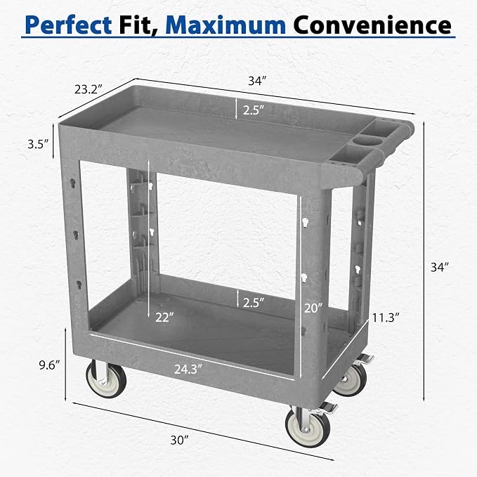 Heavy Duty Rolling Utility Cart - Image 7