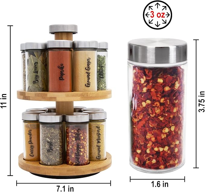 Orii 16 Jar Spice Rack with Spices Included - Image 6