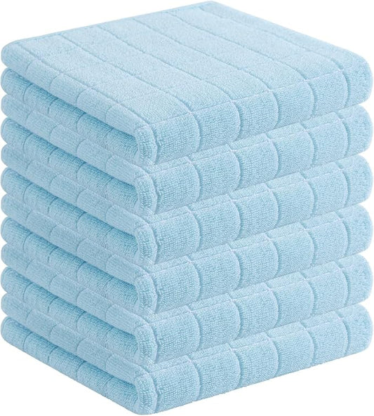 Homaxy 100% Cotton Terry Kitchen Towels, Checkered Designed, Soft and Super by Homaxy