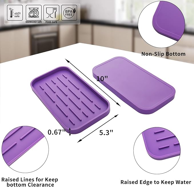 Silicone Kitchen Sink Organizer Tray - Image 2