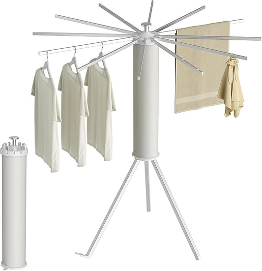 Tripod Clothes Drying Rack, Garment Rack Portable and Foldable Space Saving by SUNOUTLY