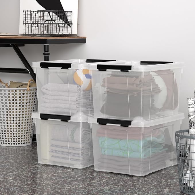 Zopnny 52 Quart Stackable Plastic Storage Bins - Image 5