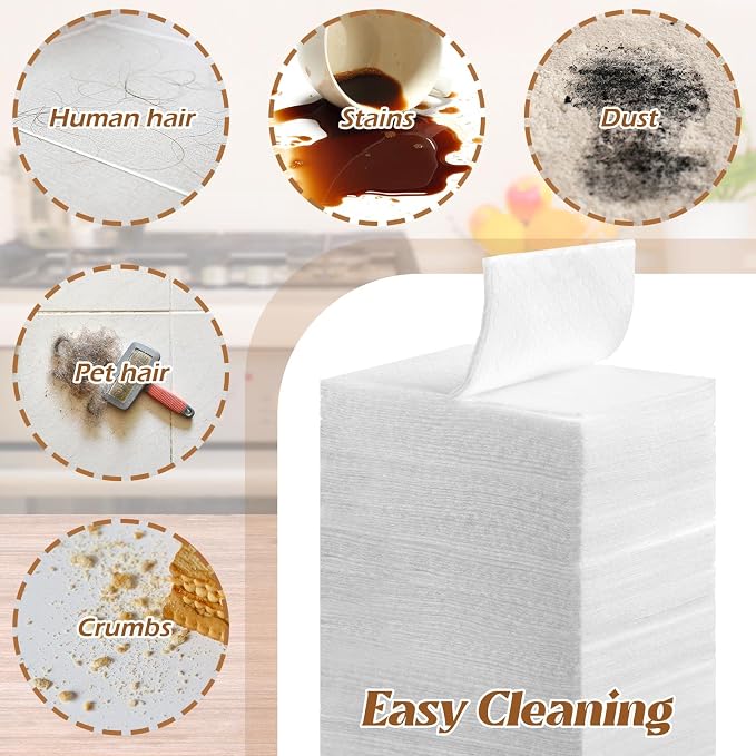 Hoolerry 300 Count Dry Sweeping Cloths Dry Mop Refills Sweeper Dusting Cloths - Image 3