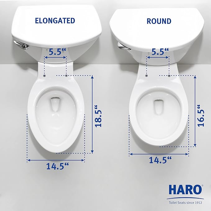 HARO | ROUND Toilet Seat | Heavy-Duty up to 550 lbs Capacity | Slow-Close-Seat - Image 6